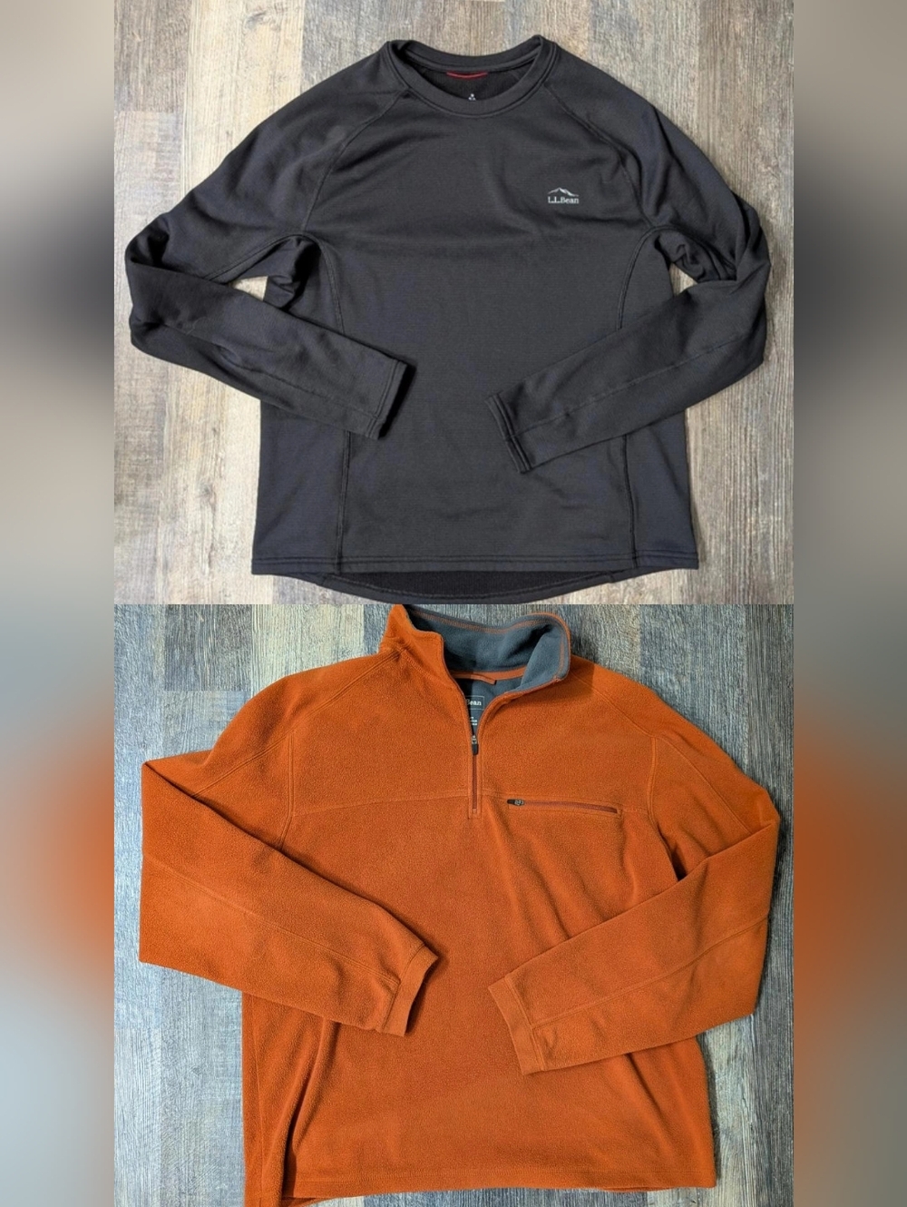 Bundle Of 2 L.L. Bean Pullover Long Sleeve Sweaters Size Men's Large